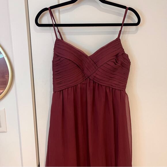 Anthropologie BHLDN Burgundy Brigitte Formal Gown Medium - Picture 3 of 10